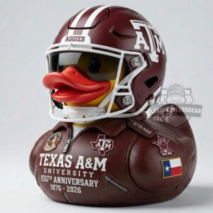 Texas A&M 150th Anniversary 1876-2026 Rubber Duck
