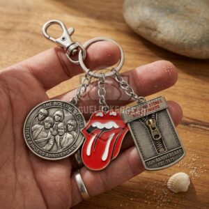 The Rolling Stones Sticky Fingers 55th Anniversary Keychain