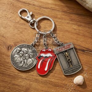 The Rolling Stones Sticky Fingers 55th Anniversary Keychain