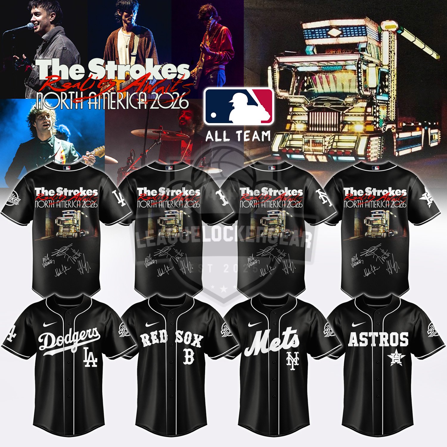 All Team MLB x The Strokes Road Awaits North America 2026 Baseball