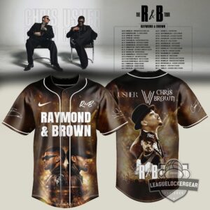 Usher and Chris Brown The R&B Tour Raymond & Brown Baseball Jersey