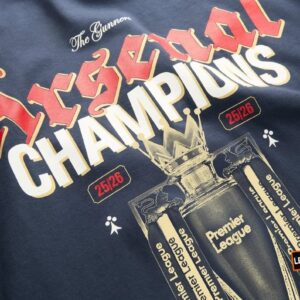 Arsenal Football Club 2025-2026 Premier League Champions T-Shirt