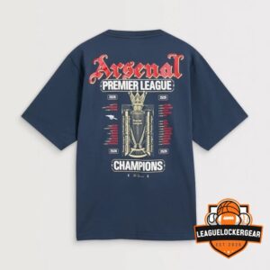 Arsenal Football Club 2025-2026 Premier League Champions T-Shirt