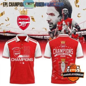 Arsenal Football Club Premier League Champions 2026 Hoodie