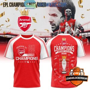 Arsenal Football Club Premier League Champions 2026 Hoodie