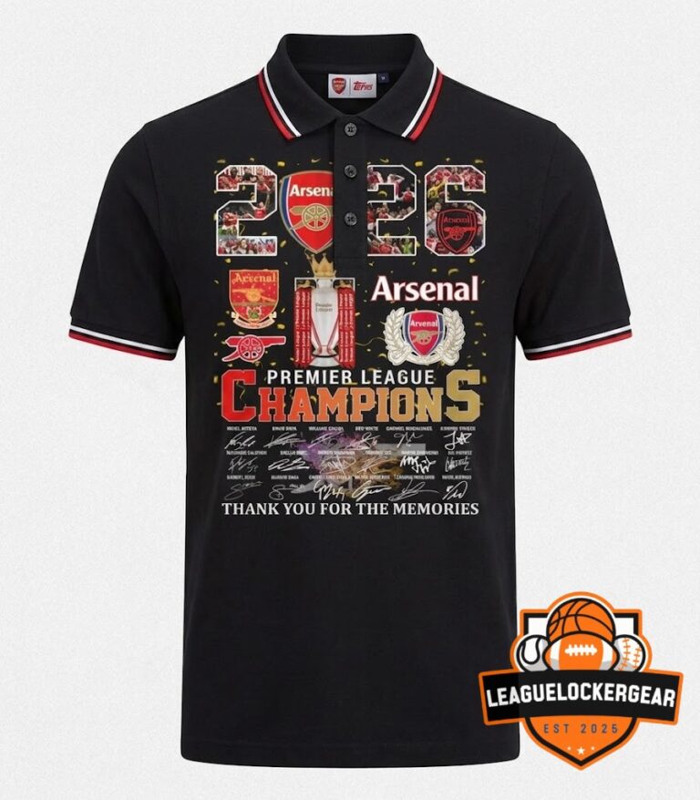 Arsenal Football Club Premier League Champions 2026 T-Shirt ...