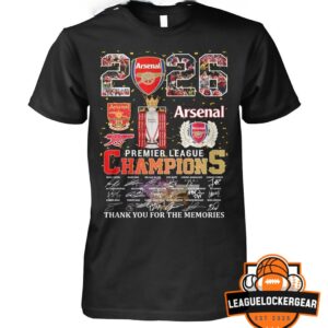 Arsenal Football Club Premier League Champions 2026 T-Shirt
