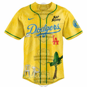 Bad Bunny Debí Tirar Más Fotos World Tour Los Angeles Dodgers Baseball Jersey