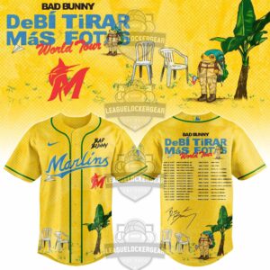 Bad Bunny DeBí Tirar Más Fotos World Tour Miami Marlins Collaboration Baseball Jersey