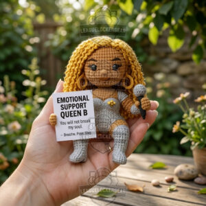 Emotional Support Queen B Crochet Doll