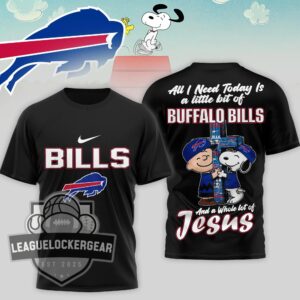 Buffalo Bills Peanuts Charlie Brown Snoopy T-Shirt