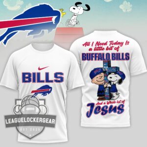 Buffalo Bills Peanuts Charlie Brown Snoopy T-Shirt