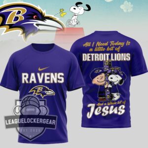 Baltimore Ravens Peanuts Charlie Brown Snoopy T-Shirt