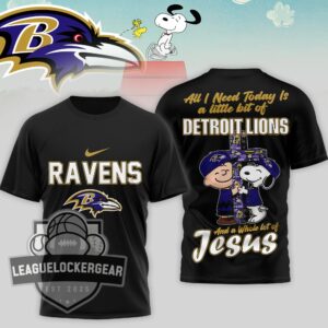 Baltimore Ravens Peanuts Charlie Brown Snoopy T-Shirt