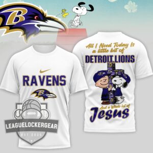Baltimore Ravens Peanuts Charlie Brown Snoopy T-Shirt