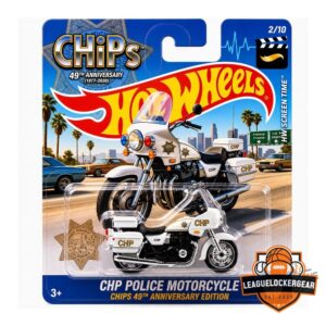 CHiPs 49th Anniversary 1977-2026 Edition Hot Wheels Police Motorcycle Model