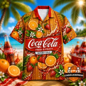 Coca-Cola 140th Anniversary Hawaiian Shirt