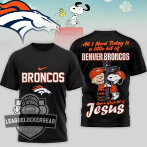 Denver Broncos Peanuts Charlie Brown Snoopy T-Shirt