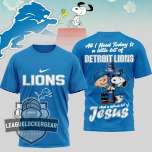 Detroit Lions Charlie Peanuts Charlie Brown Snoopy T-Shirt