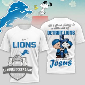 Detroit Lions Charlie Peanuts Charlie Brown Snoopy T-Shirt
