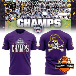 East Carolina Pirates Baseball Championship Champs 2026 T-Shirt