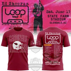 Ed Sheeran Loop Tour 2026 Glendale Arizona Cardinals T-Shirt