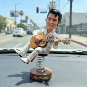 Funny Elvis Presley The King of Rock 'n' Roll Bobblehead