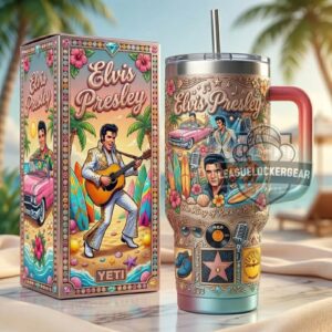 Elvis Presley The King Of Rock n Roll Summer Vibe YETI Tumbler