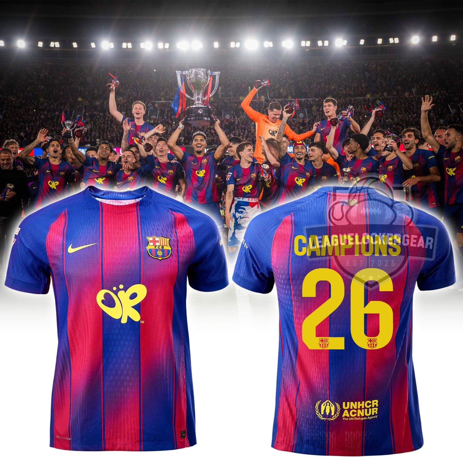 FC Barcelona La Liga Champions 2026 Jersey - LeagueLockerGear