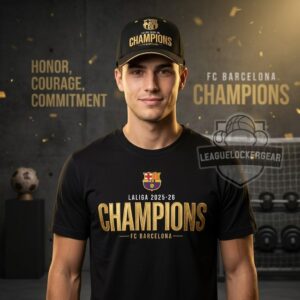 FC Barcelona LALIGA 2025-26 CHAMPIONS T-Shirt
