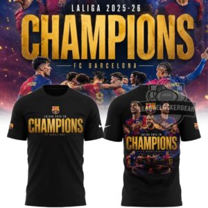 FC Barcelona LALIGA 2025-26 CHAMPIONS T-Shirt