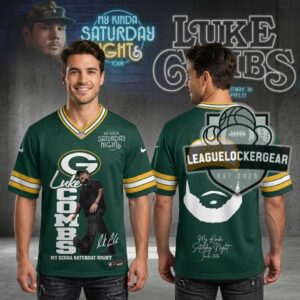 Green Bay Packers Luke Combs My Kinda Saturday Night Tour 2026 Football Jersey