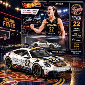 Hot Wheels WNBA Draft 1 Pick Caitlin Clark Porsche 911 GT3 RS