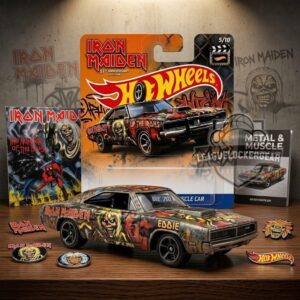 Iron Maiden 51st Anniversary Eddie Hot Wheels Diecast Muscle Car
