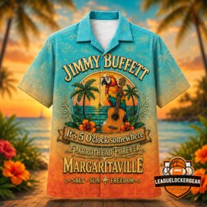 Jimmy Buffett It's 5 O'clock Somewhere Margaritaville Hawaiian Shirt