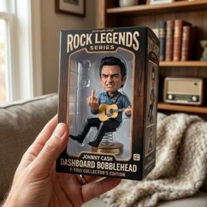 Johnny Cash Middle Finger Funny Bobblehead