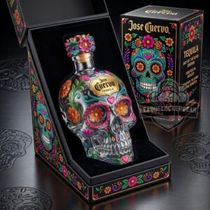 Jose Cuervo Day of the Dead Sugar Skull Tequila Bottle