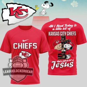 Kansas City Chiefs Peanuts Charlie Brown Snoopy T-Shirt