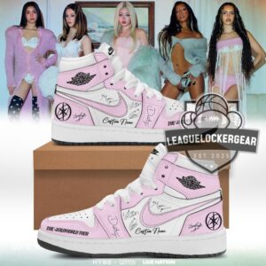 KATSEYE The Wildworld Tour Signed Air Jordan 1 High-Top Sneakers