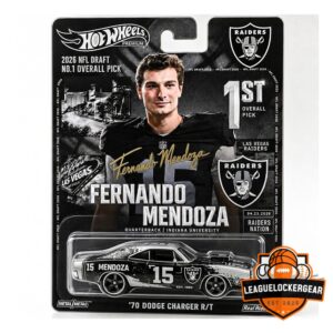 Hot Wheels 2026 NFL Draft No 1 Pick Fernando Mendoza 70 Dodge Charger
