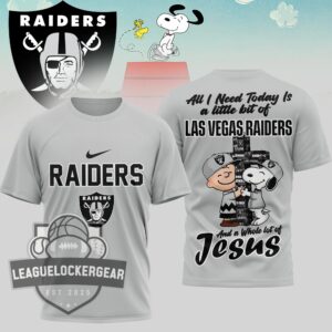 Las Vegas Raiders Peanuts Charlie Brown Snoopy T-Shirt