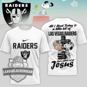 Las Vegas Raiders Peanuts Charlie Brown Snoopy T-Shirt