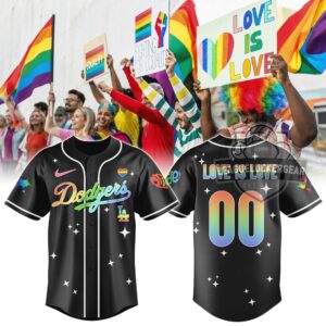 Los Angeles Dodgers Pride Month Love Is Love Baseball Jersey
