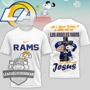 Los Angeles Rams Peanuts Charlie Brown Snoopy T-Shirt