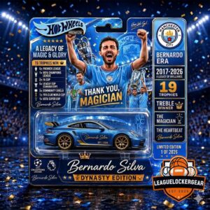 Manchester City Bernardo Silva 2017-2026 Hot Wheels Collectible Car