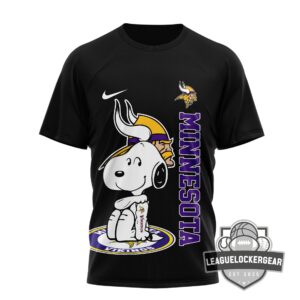 Minnesota Vikings Snoopy Yes I'm Old But I Saw Vikings Greatness T-Shirt