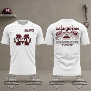 Mississippi State Bulldogs x Zach Bryan 2026 Tour Davis Wade Stadium T-Shirt