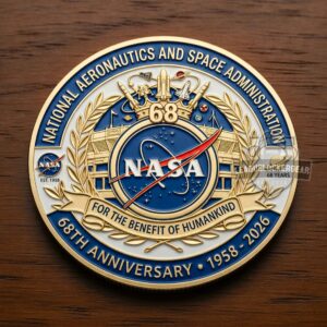 NASA 68th Anniversary Commemorative Challenge Coin