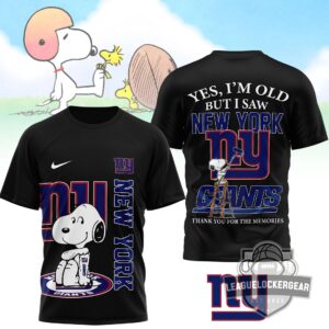 New York Giants Snoopy Yes I'm Old But I Saw Giants Greatness T-Shirt