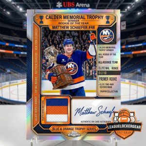 Matthew Schaefer Calder Memorial Trophy Rookie of the Year Hockey Card